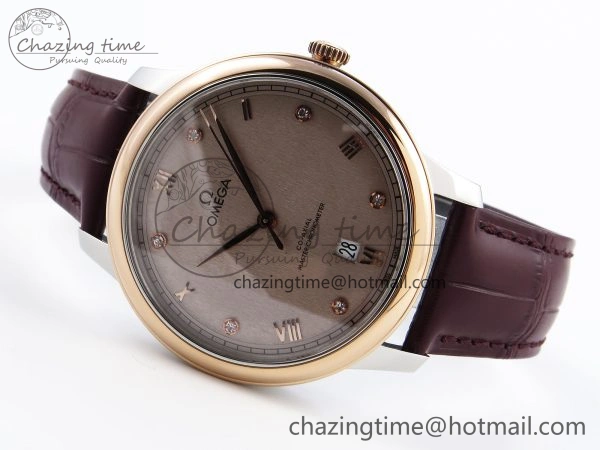 De Ville Power Reserve RG MKF 1:1 Best Edition RG Textured Dial on Brown Leather Strap A8810