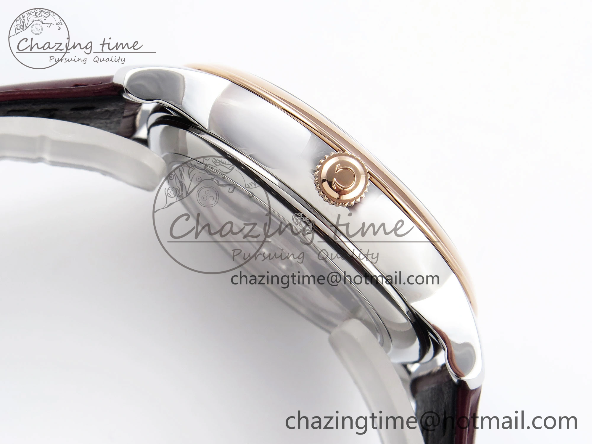 De Ville Power Reserve RG MKF 1:1 Best Edition RG Textured Dial on Brown Leather Strap A8810
