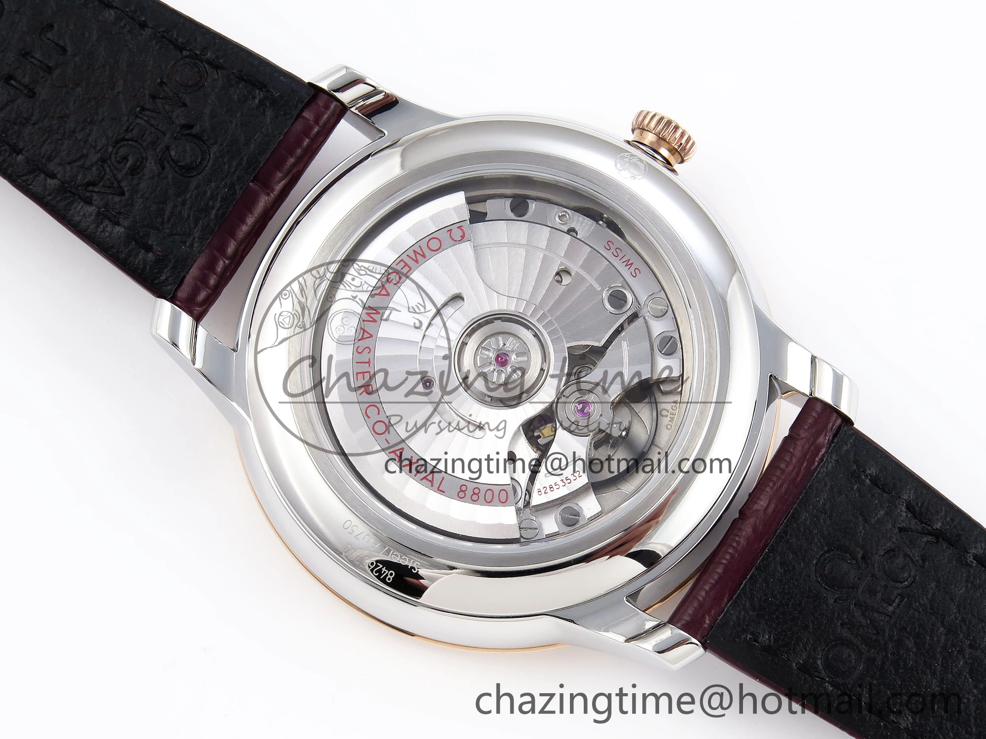 De Ville Power Reserve RG MKF 1:1 Best Edition RG Textured Dial on Brown Leather Strap A8810