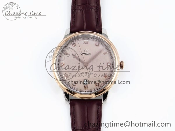 De Ville Power Reserve RG MKF 1:1 Best Edition RG Textured Dial on Brown Leather Strap A8810