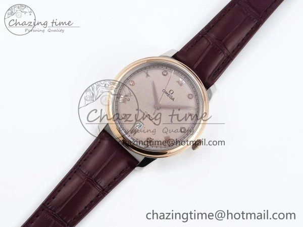 De Ville Power Reserve RG MKF 1:1 Best Edition RG Textured Dial on Brown Leather Strap A8810