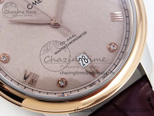 De Ville Power Reserve RG MKF 1:1 Best Edition RG Textured Dial on Brown Leather Strap A8810