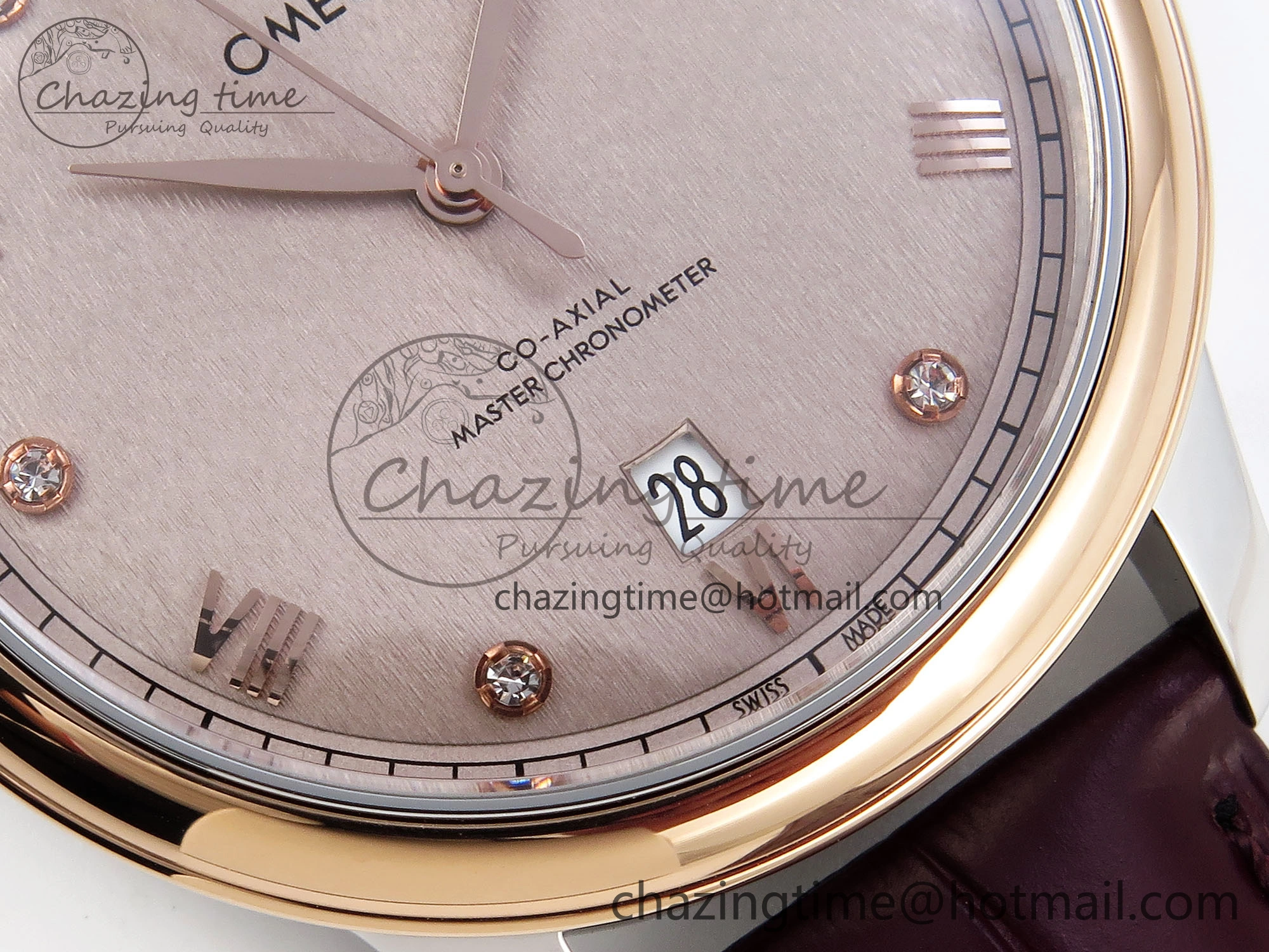 De Ville Power Reserve RG MKF 1:1 Best Edition RG Textured Dial on Brown Leather Strap A8810