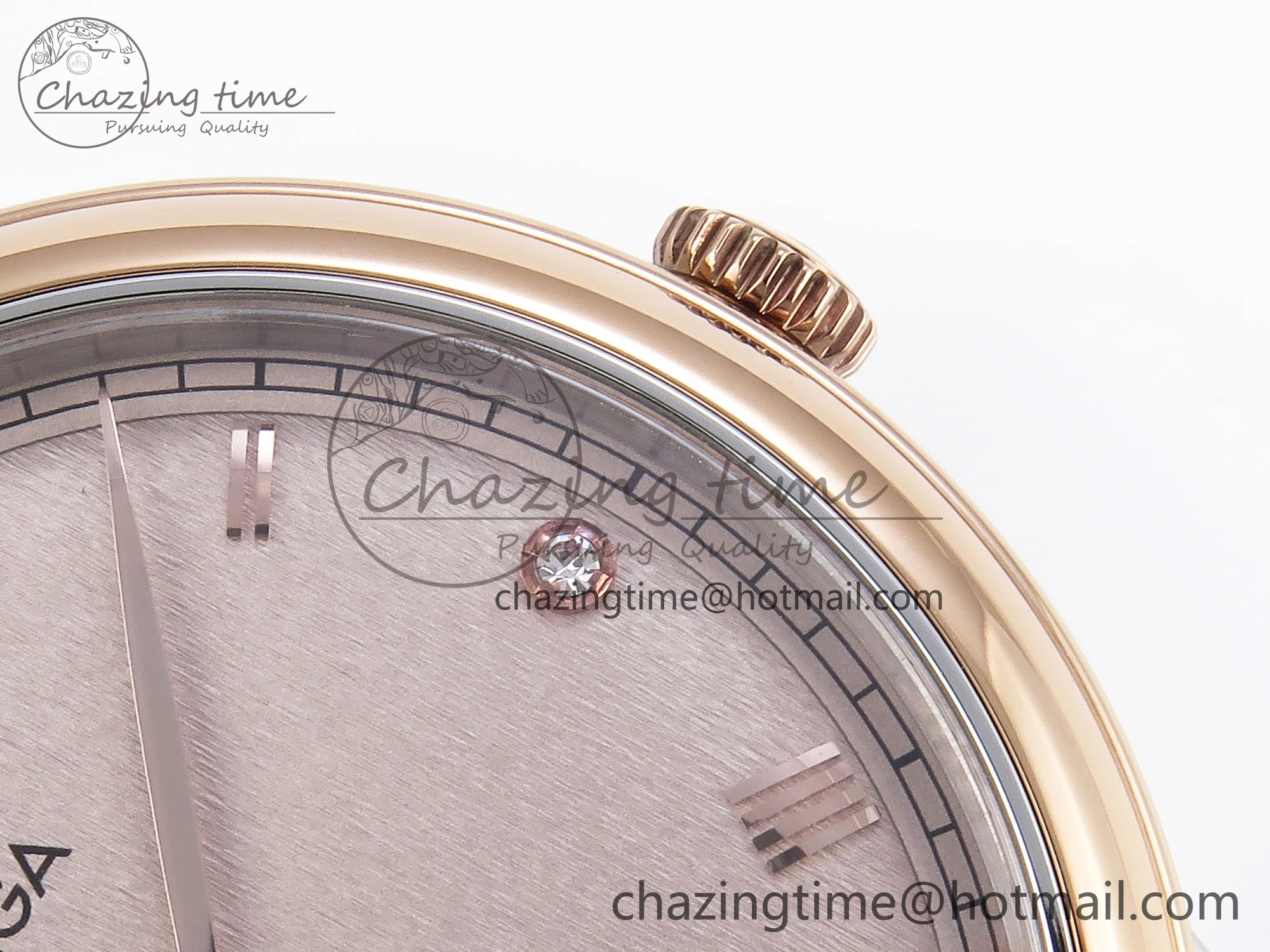 De Ville Power Reserve RG MKF 1:1 Best Edition RG Textured Dial on Brown Leather Strap A8810