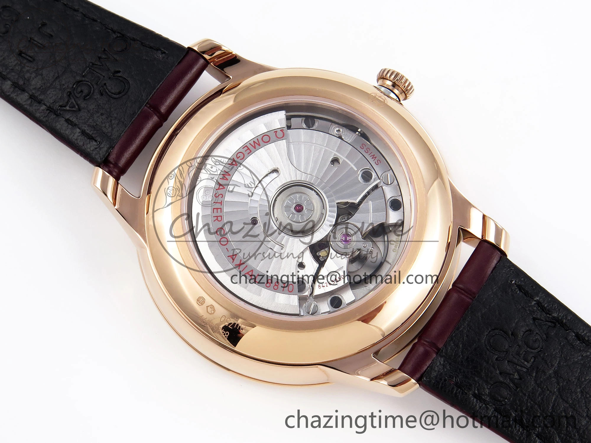 De Ville Power Reserve RG MKF 1:1 Best Edition White Dial on Brown Leather Strap A8810