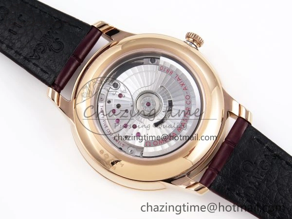 De Ville Power Reserve RG MKF 1:1 Best Edition White Dial on Brown Leather Strap A8810