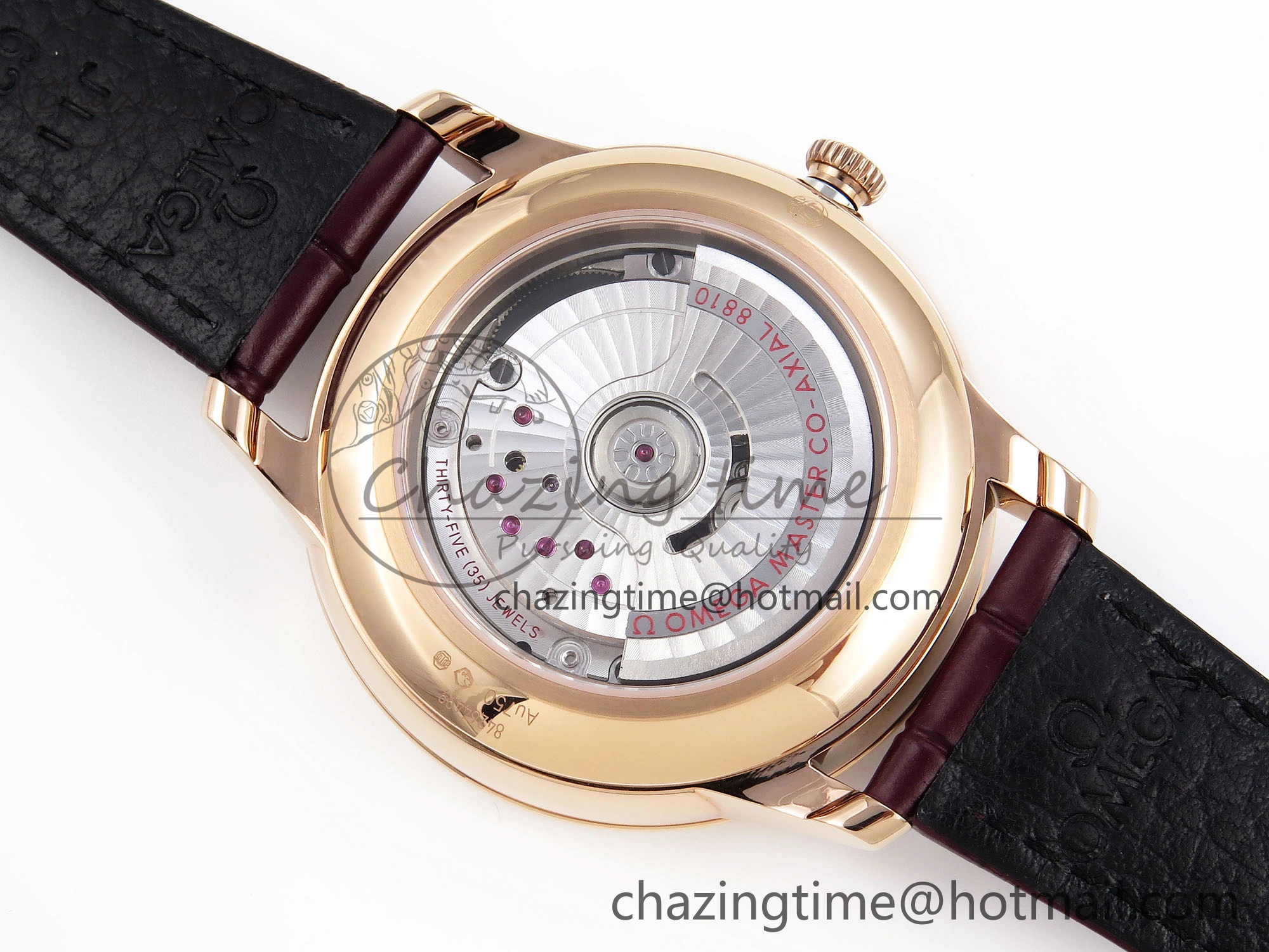 De Ville Power Reserve RG MKF 1:1 Best Edition White Dial on Brown Leather Strap A8810