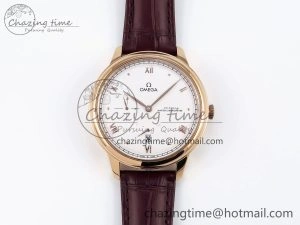 De Ville Power Reserve RG MKF 1:1 Best Edition White Dial on Brown Leather Strap A8810