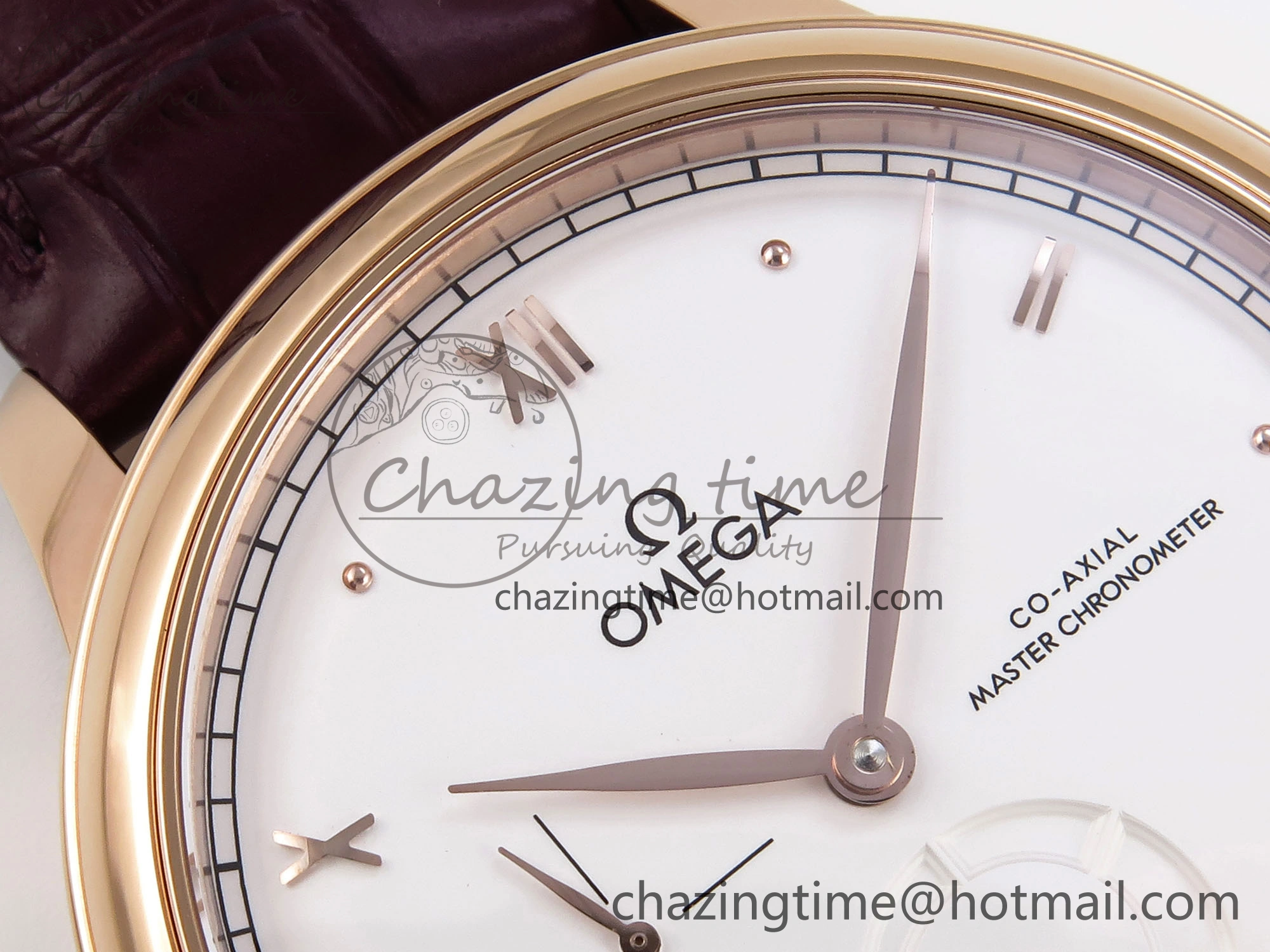 De Ville Power Reserve RG MKF 1:1 Best Edition White Dial on Brown Leather Strap A8810