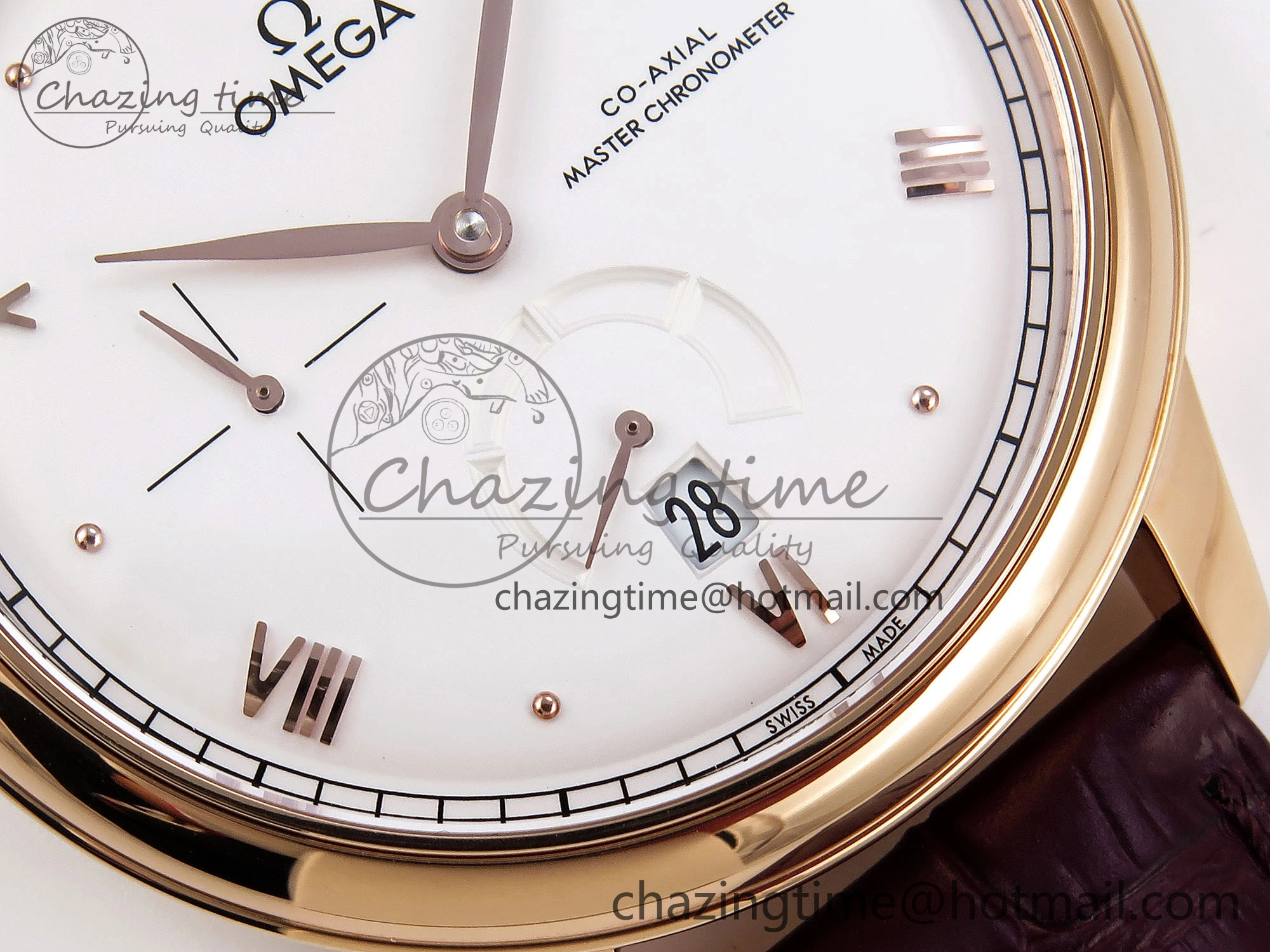 De Ville Power Reserve RG MKF 1:1 Best Edition White Dial on Brown Leather Strap A8810