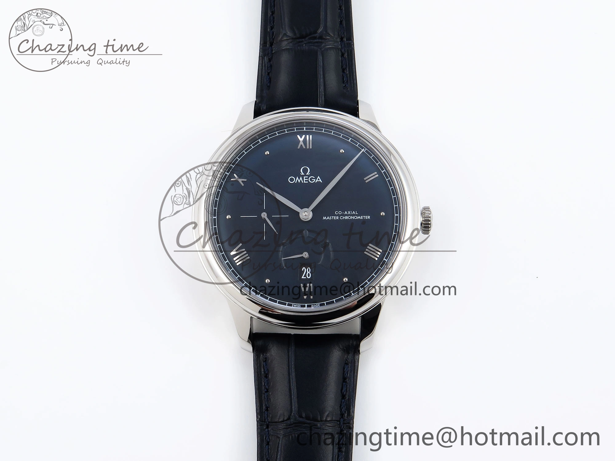 De Ville Power Reserve SS MKF 1:1 Best Edition Black Dial on Black Leather Strap A8810