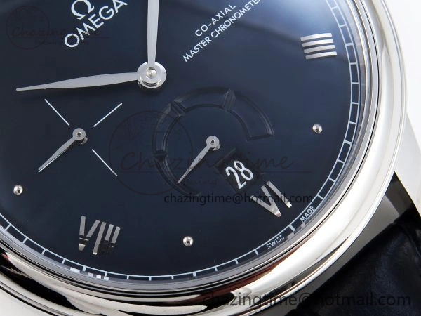 De Ville Power Reserve SS MKF 1:1 Best Edition Black Dial on Black Leather Strap A8810