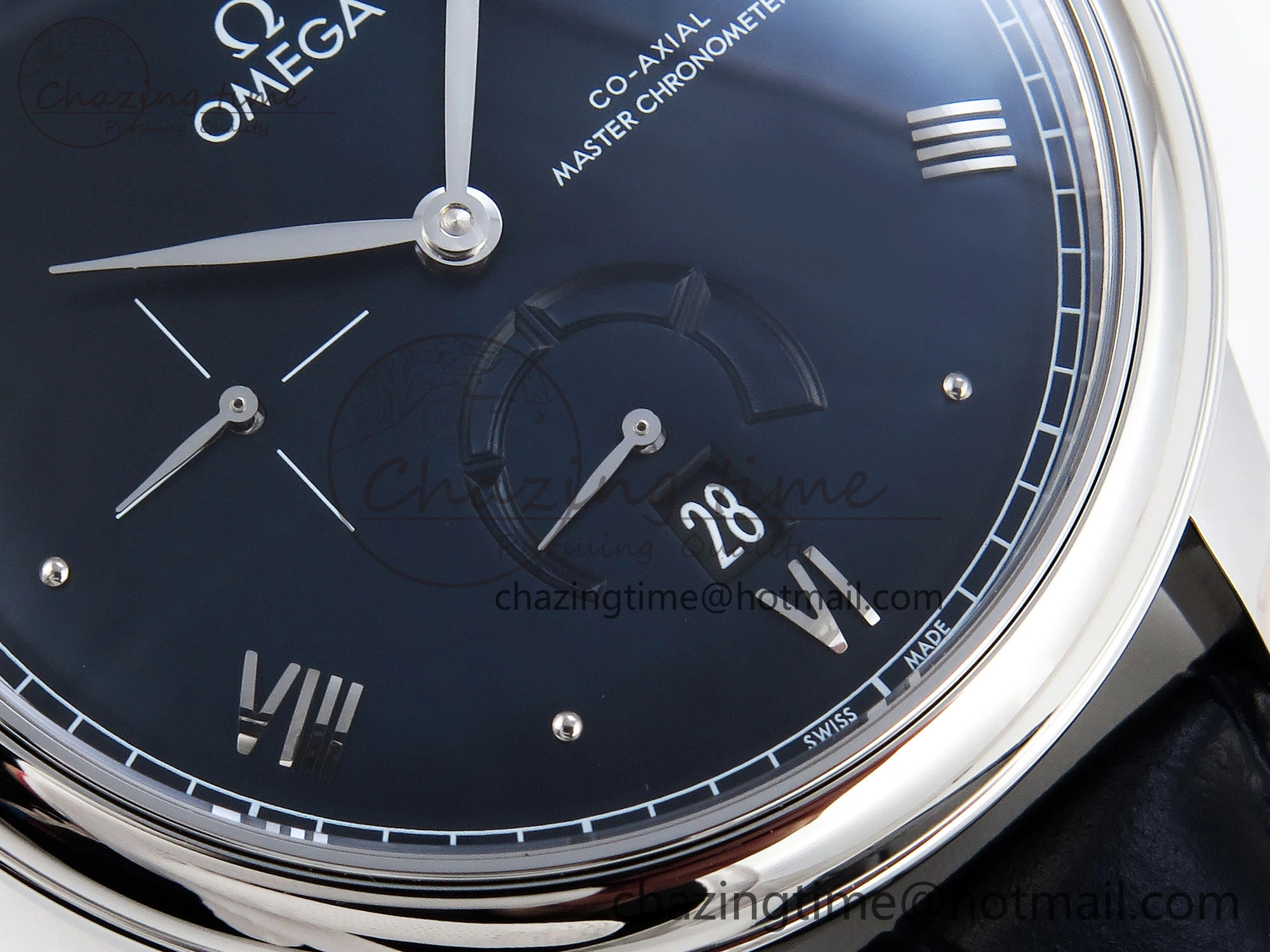De Ville Power Reserve SS MKF 1:1 Best Edition Black Dial on Black Leather Strap A8810