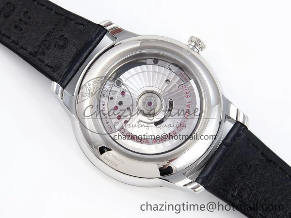 De Ville Power Reserve SS MKF 1:1 Best Edition Blue Textured Dial on Black Leather Strap A8810