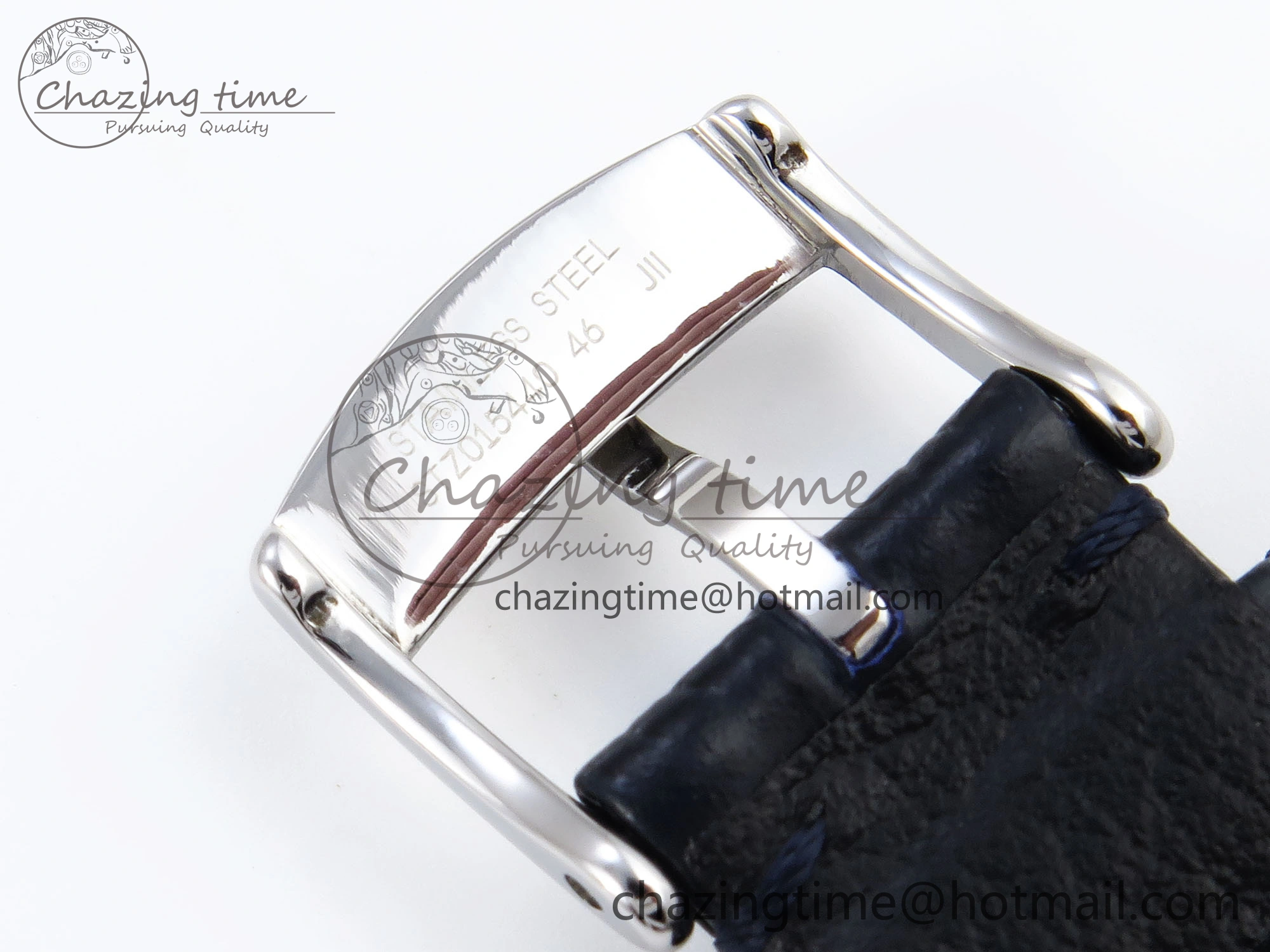 De Ville Power Reserve SS MKF 1:1 Best Edition Blue Textured Dial on Black Leather Strap A8810