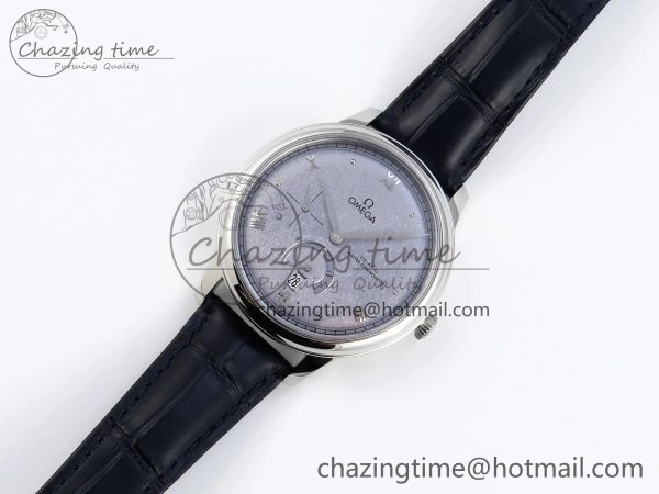 De Ville Power Reserve SS MKF 1:1 Best Edition Blue Textured Dial on Black Leather Strap A8810