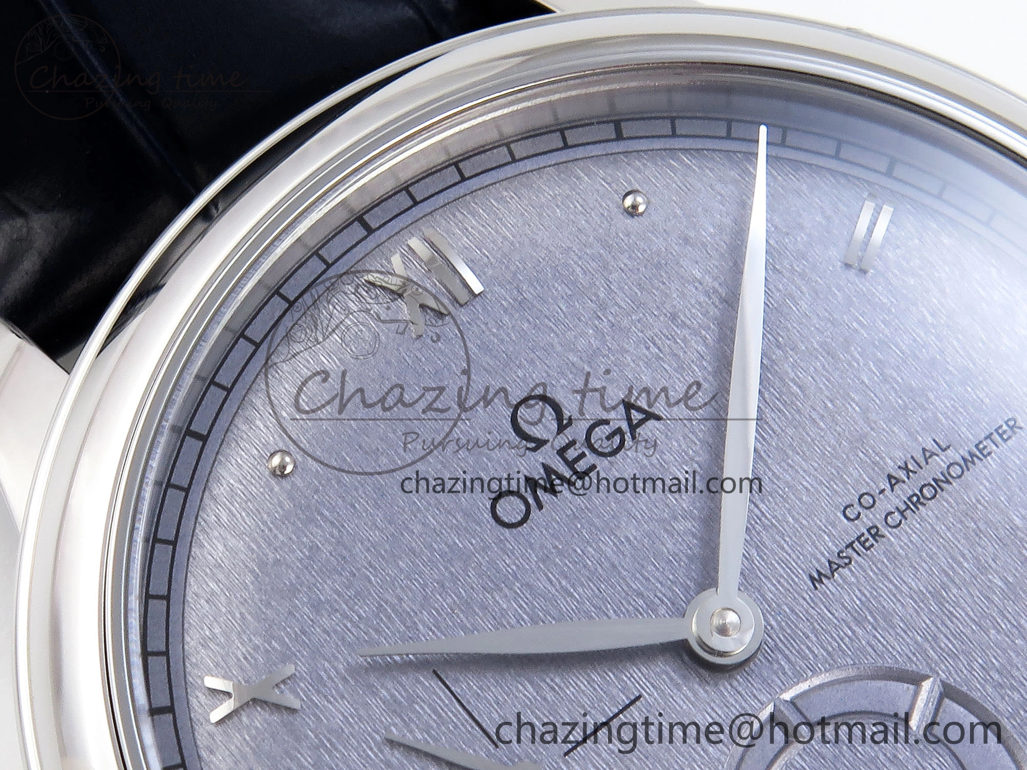 De Ville Power Reserve SS MKF 1:1 Best Edition Blue Textured Dial on Black Leather Strap A8810