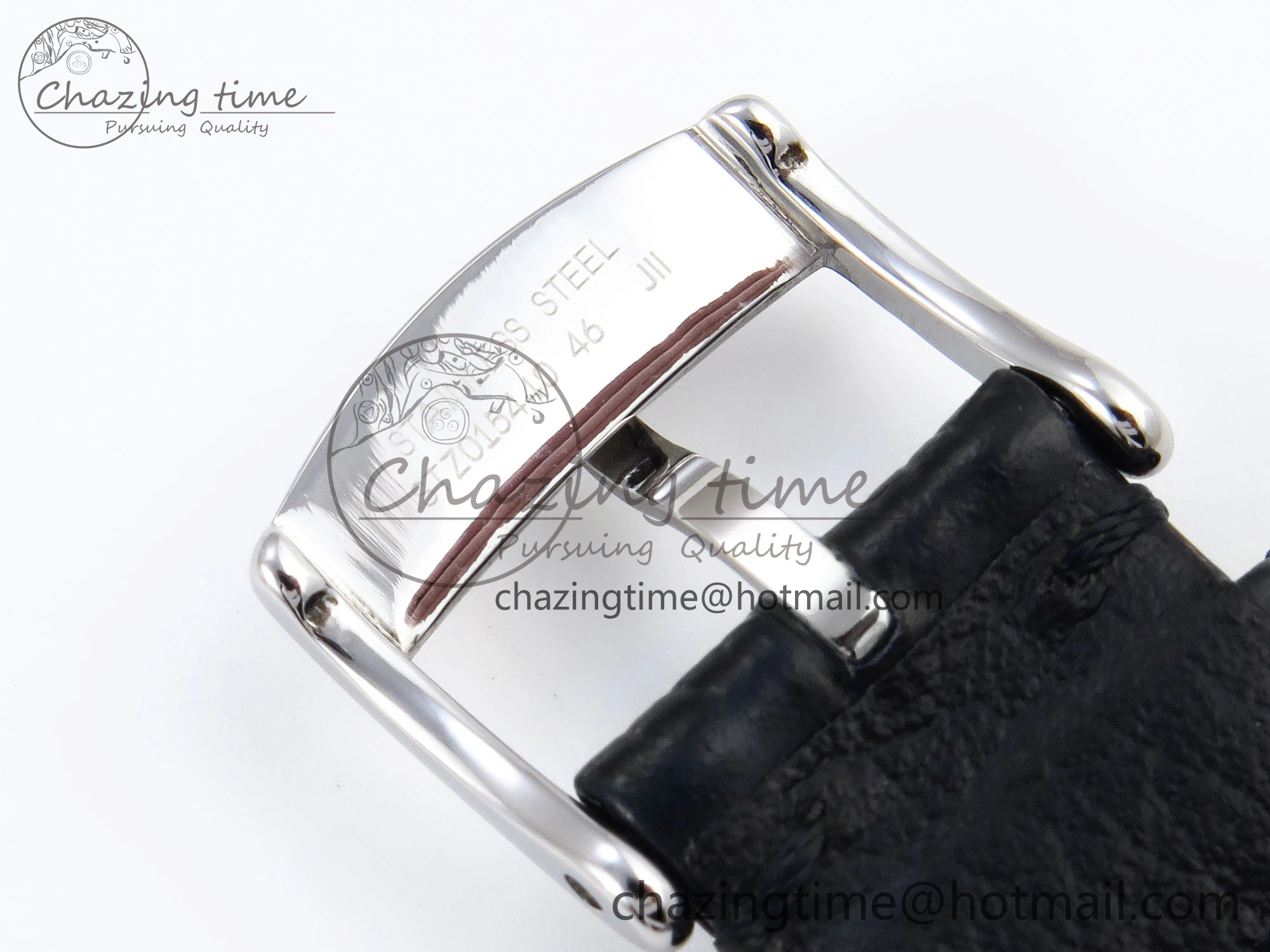 De Ville Power Reserve SS MKF 1:1 Best Edition Pink Dial on Black Leather Strap
