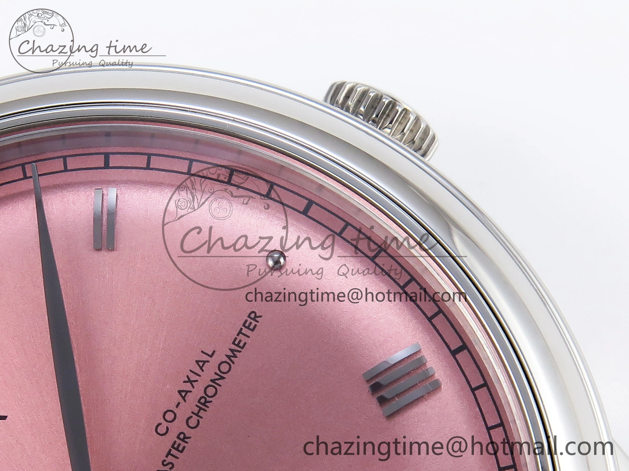 De Ville Power Reserve SS MKF 1:1 Best Edition Pink Dial on Black Leather Strap