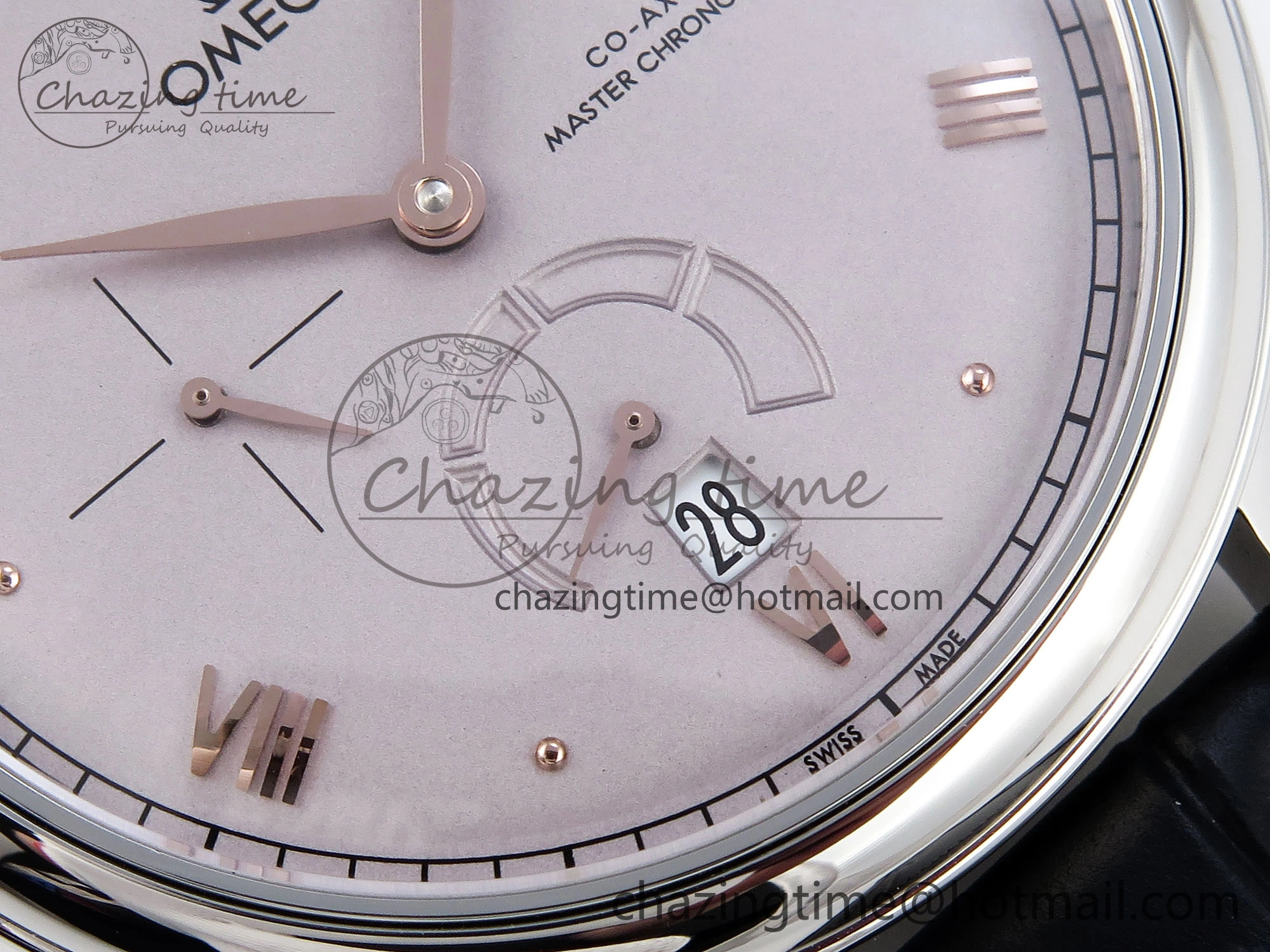 De Ville Power Reserve SS MKF 1:1 Best Edition Purple Dial on Black Leather Strap A8810