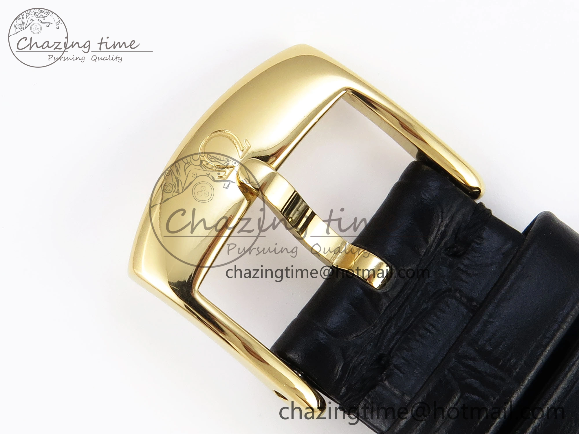De Ville Power Reserve YG MKF 1:1 Best Edition Black Dial on Black Leather Strap A8810