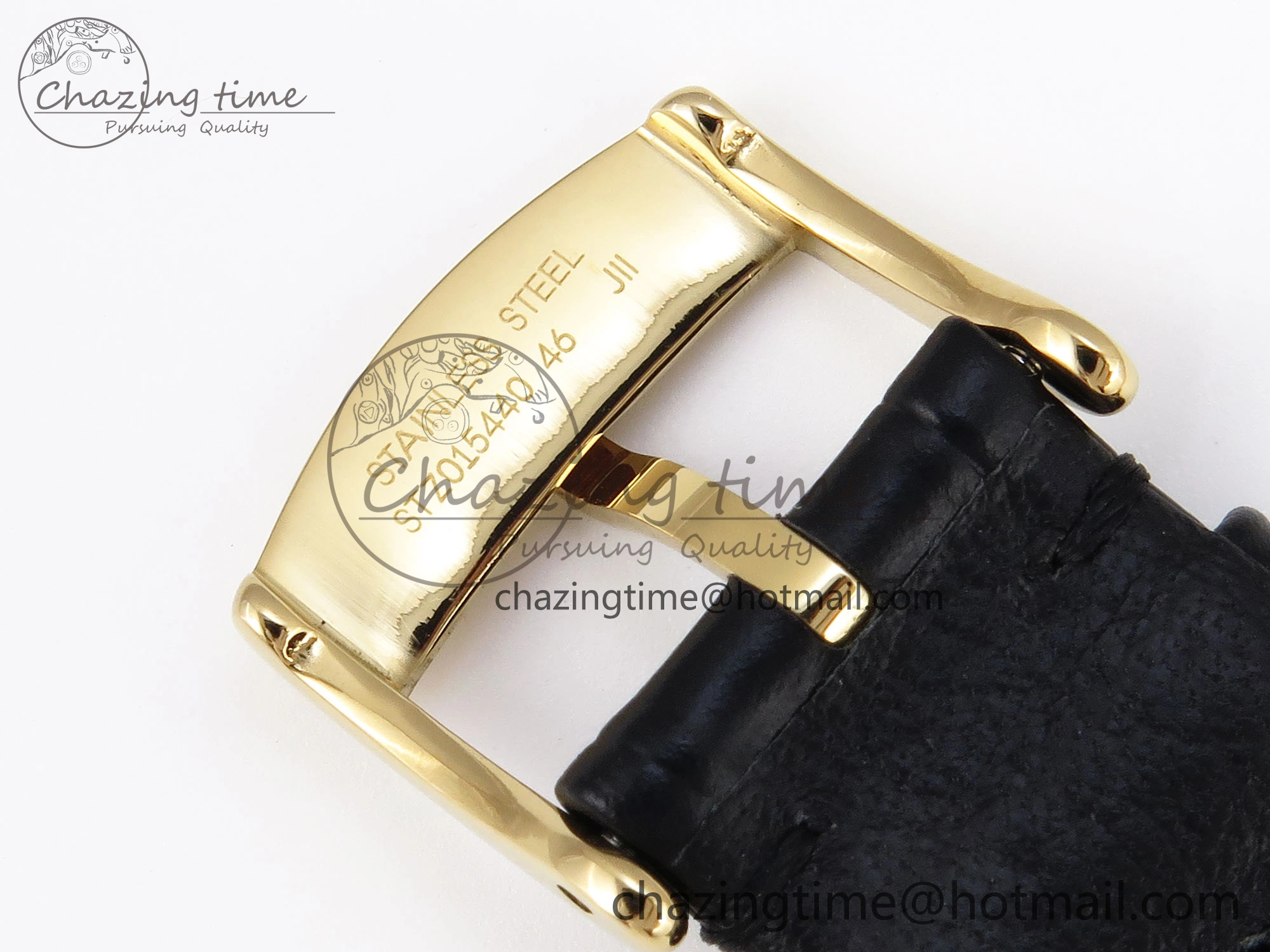 De Ville Power Reserve YG MKF 1:1 Best Edition Black Dial on Black Leather Strap A8810