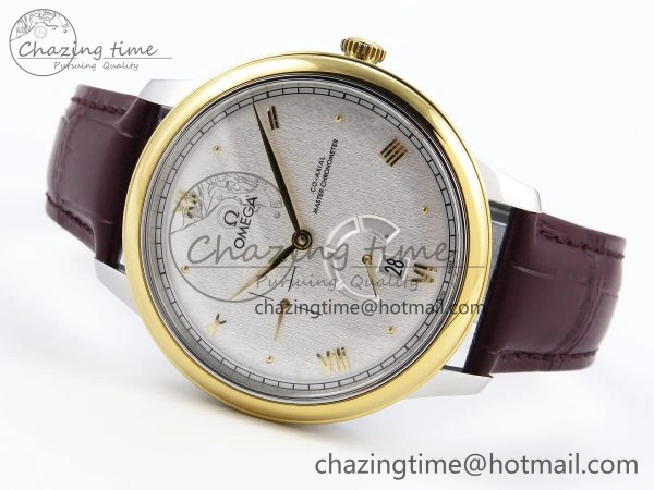 De Ville Power Reserve YG MKF 1:1 Best Edition White Dial on Brown Leather Strap A8810