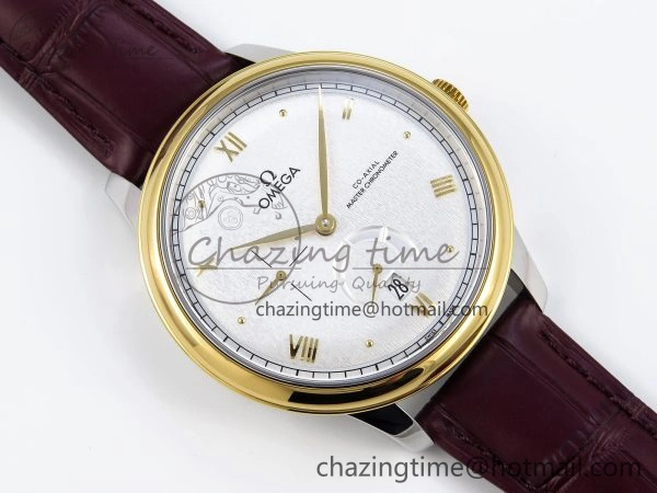De Ville Power Reserve YG MKF 1:1 Best Edition White Dial on Brown Leather Strap A8810