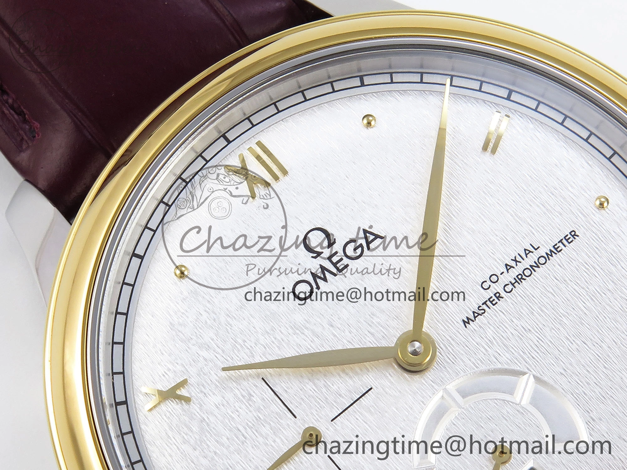De Ville Power Reserve YG MKF 1:1 Best Edition White Dial on Brown Leather Strap A8810