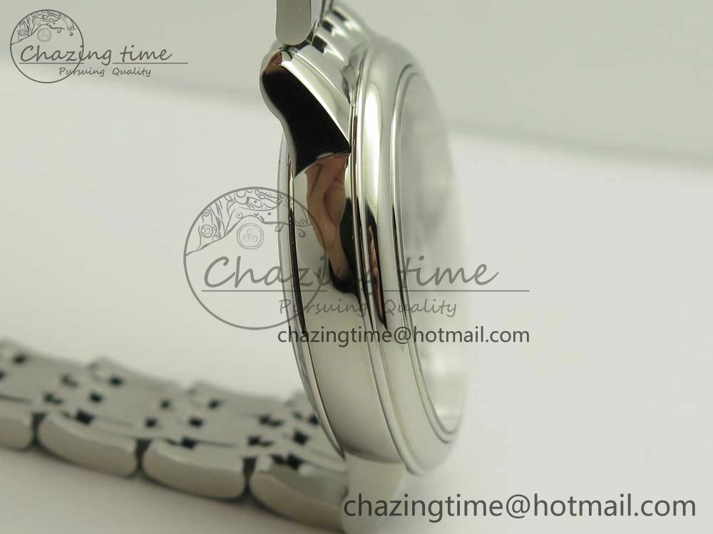 De Ville Prestige Ladies 32.7mm SS MKF 1:1 Best Edition Blue Dial Diamonds Markers on SS Bracelet MIYOTA 9015
