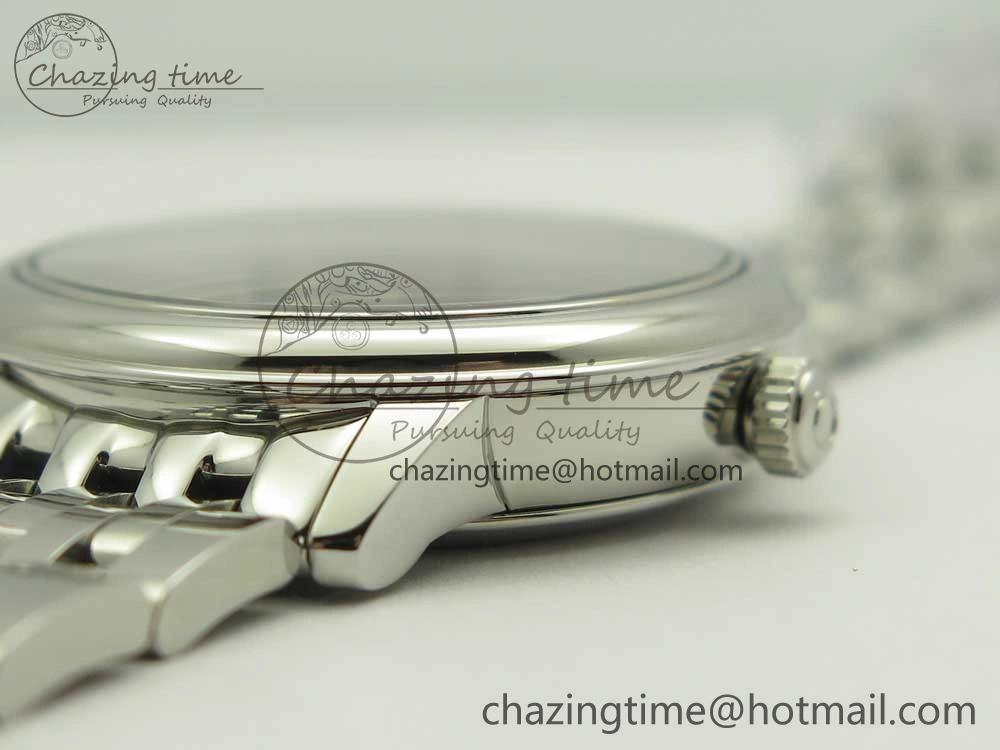 De Ville Prestige Ladies 32.7mm SS MKF 1:1 Best Edition Blue Dial Diamonds Markers on SS Bracelet MIYOTA 9015