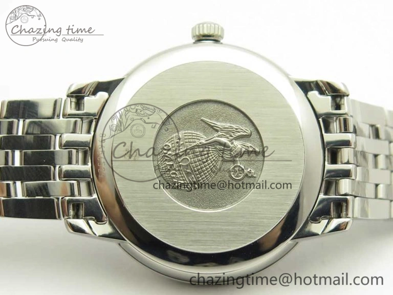 De Ville Prestige Ladies 32.7mm SS MKF 1:1 Best Edition Blue Dial Diamonds Markers on SS Bracelet MIYOTA 9015