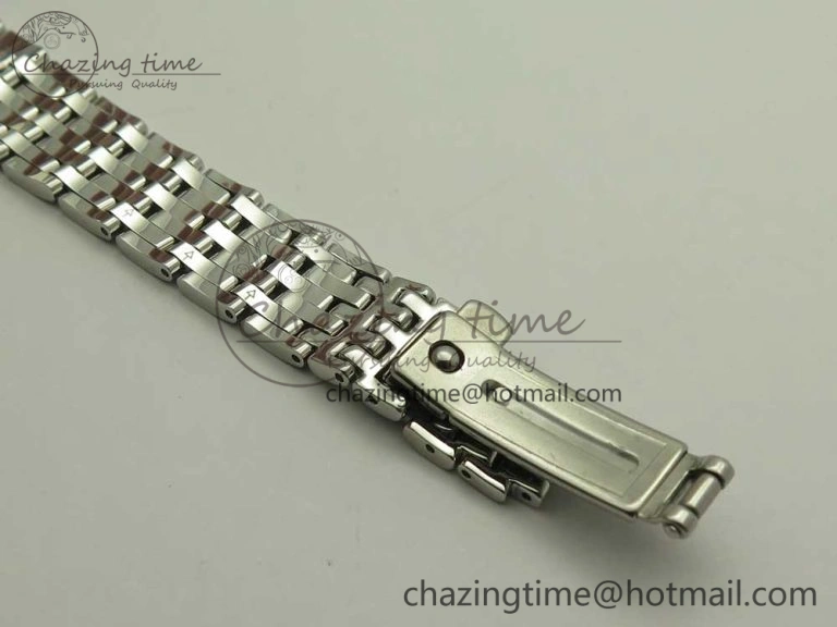 De Ville Prestige Ladies 32.7mm SS MKF 1:1 Best Edition Blue Dial Diamonds Markers on SS Bracelet MIYOTA 9015