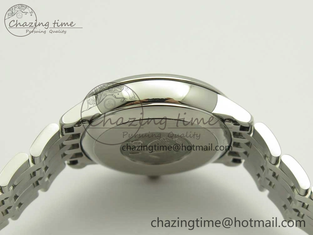 De Ville Prestige Ladies 32.7mm SS MKF 1:1 Best Edition Blue Dial Diamonds Markers on SS Bracelet MIYOTA 9015