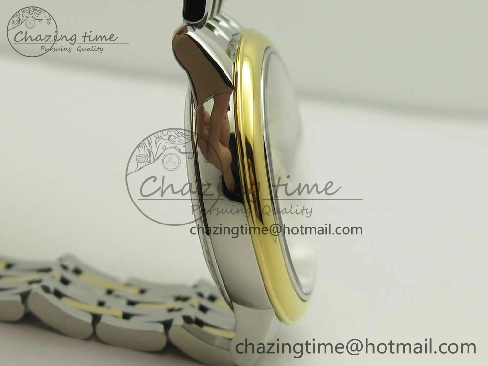 De Ville Prestige Ladies 32.7mm SS MKF 1:1 Best Edition White Dial Roman Markers on SS YG Bracelet MIYOTA 9015