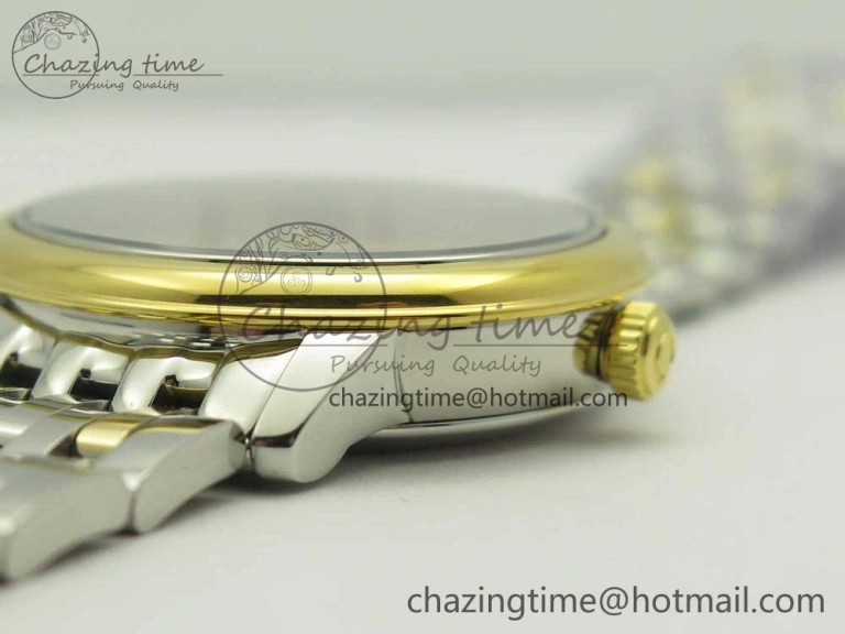 De Ville Prestige Ladies 32.7mm SS MKF 1:1 Best Edition White Dial Roman Markers on SS YG Bracelet MIYOTA 9015