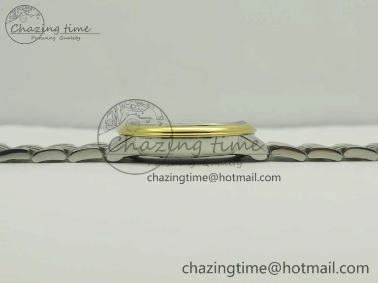 De Ville Prestige Ladies 32.7mm SS MKF 1:1 Best Edition White Dial Roman Markers on SS YG Bracelet MIYOTA 9015