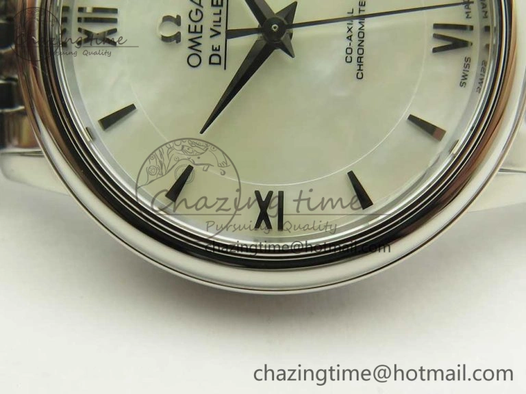 De Ville Prestige Ladies 32.7mm SS MKF 1:1 Best Edition White Dial SS Markers on SS Bracelet MIYOTA 9015