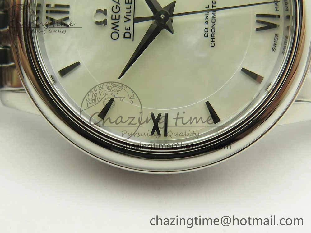 De Ville Prestige Ladies 32.7mm SS MKF 1:1 Best Edition White Dial SS Markers on SS Bracelet MIYOTA 9015