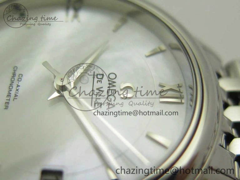 De Ville Prestige Ladies 32.7mm SS MKF 1:1 Best Edition White Dial SS Markers on SS Bracelet MIYOTA 9015