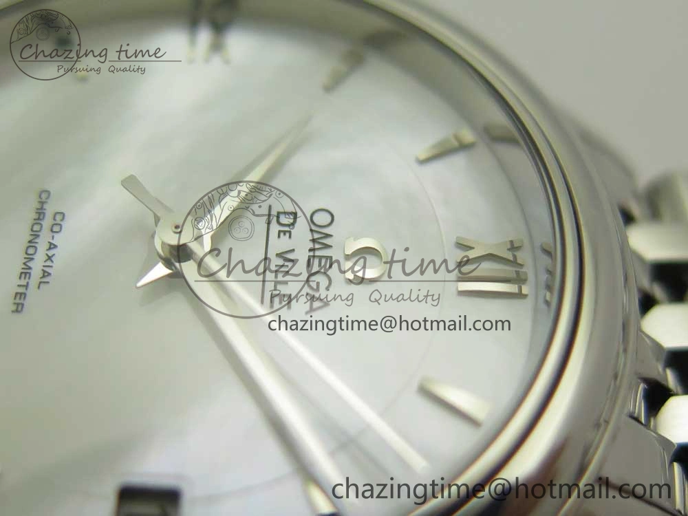 De Ville Prestige Ladies 32.7mm SS MKF 1:1 Best Edition White Dial SS Markers on SS Bracelet MIYOTA 9015
