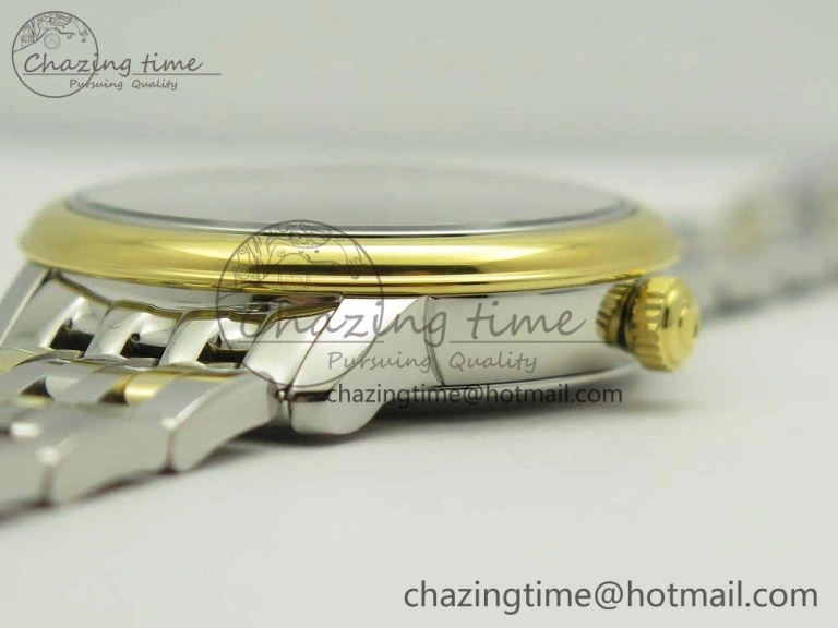 De Ville Prestige Ladies 32.7mm SS MKF 1:1 Best Edition White MOP Dial Roman Markers on SS YG Bracelet MIYOTA 9015