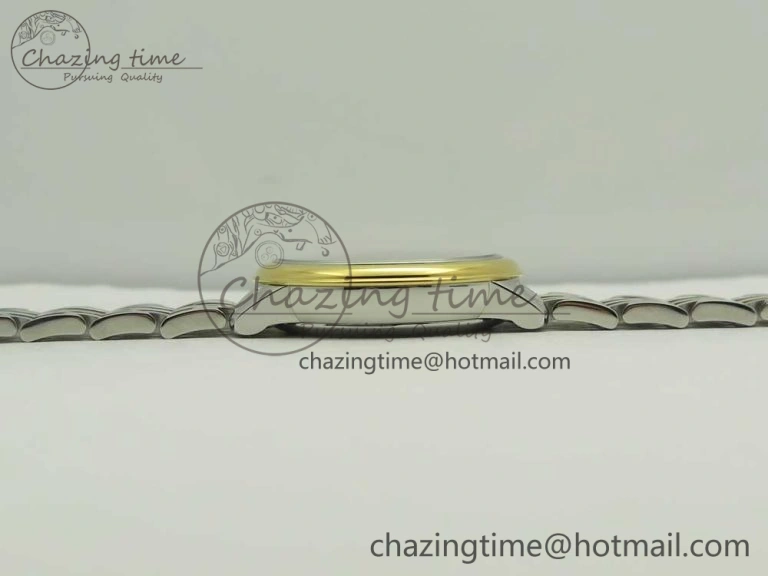 De Ville Prestige Ladies 32.7mm SS MKF 1:1 Best Edition White MOP Dial Roman Markers on SS YG Bracelet MIYOTA 9015