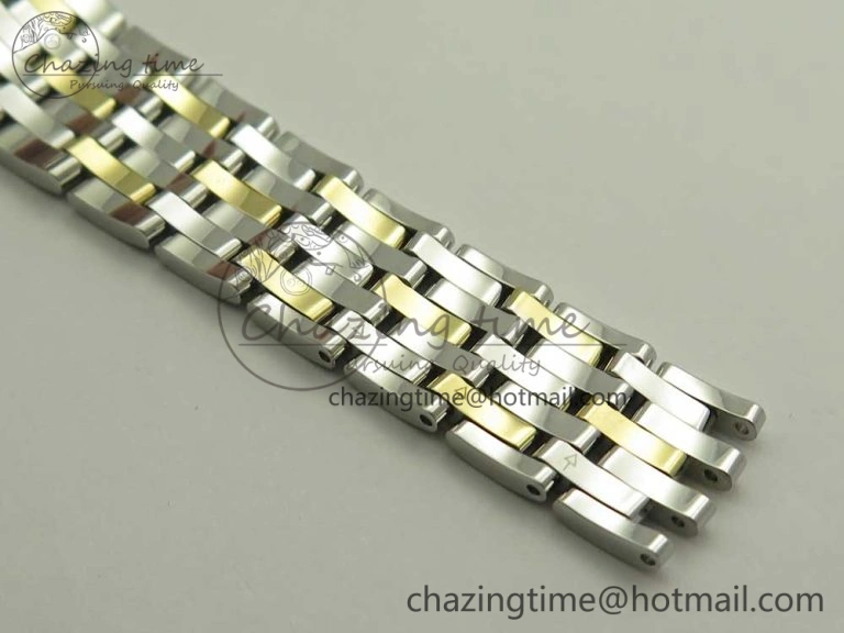 De Ville Prestige Ladies 32.7mm SS MKF 1:1 Best Edition White MOP Dial Roman Markers on SS YG Bracelet MIYOTA 9015
