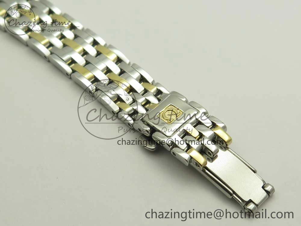 De Ville Prestige Ladies 32.7mm SS MKF 1:1 Best Edition White MOP Dial Roman Markers on SS YG Bracelet MIYOTA 9015