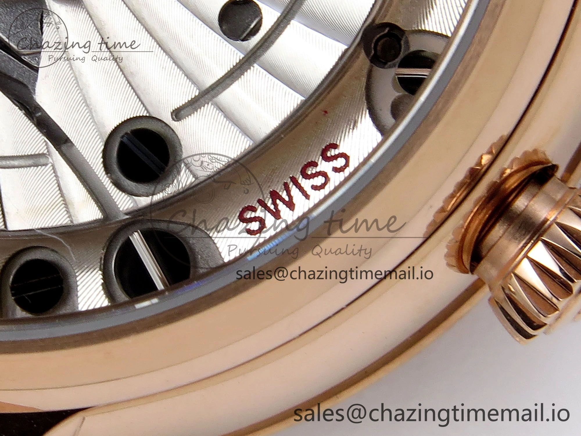 De Ville Prestige Ladies RG VSF 1:1 Best Edition Brown Diamonds Dial on RG Bracelet A8800