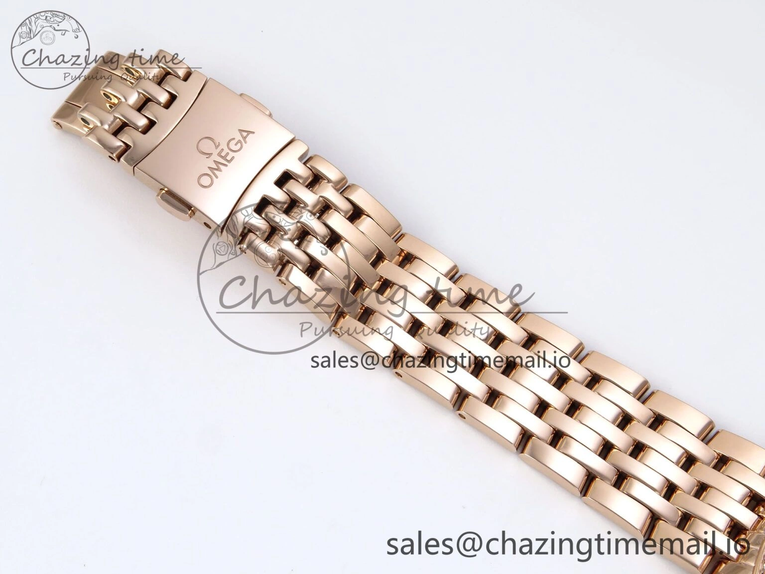 De Ville Prestige Ladies RG VSF 1:1 Best Edition Brown Diamonds Dial on RG Bracelet A8800