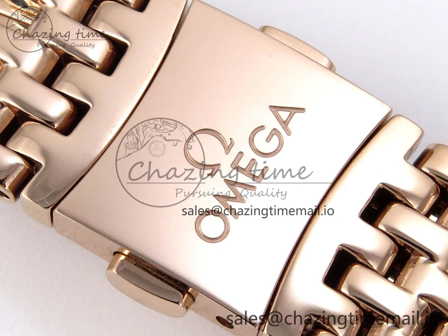 De Ville Prestige Ladies RG VSF 1:1 Best Edition Brown Diamonds Dial on RG Bracelet A8800