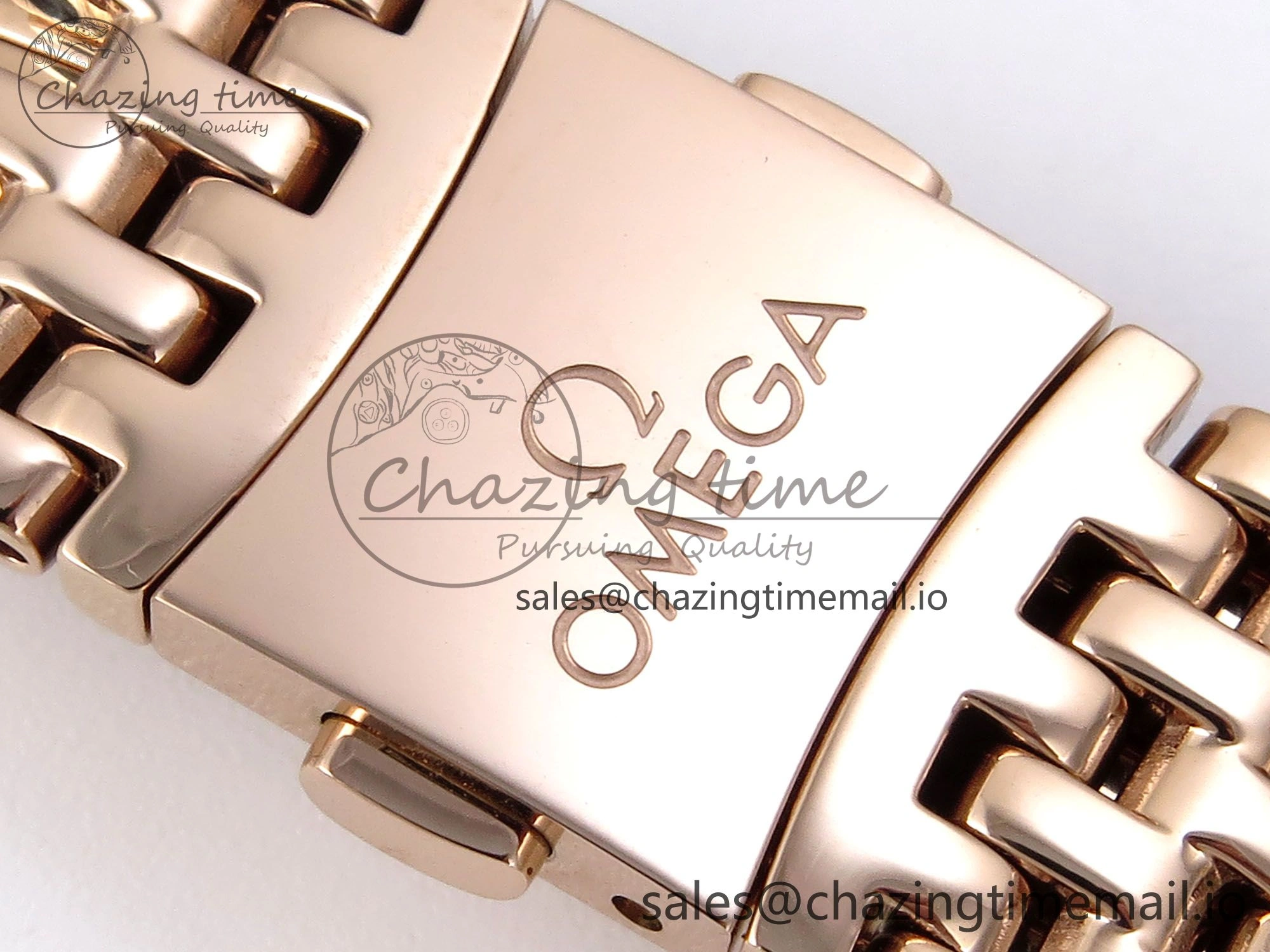 De Ville Prestige Ladies RG VSF 1:1 Best Edition Brown Diamonds Dial on RG Bracelet A8800
