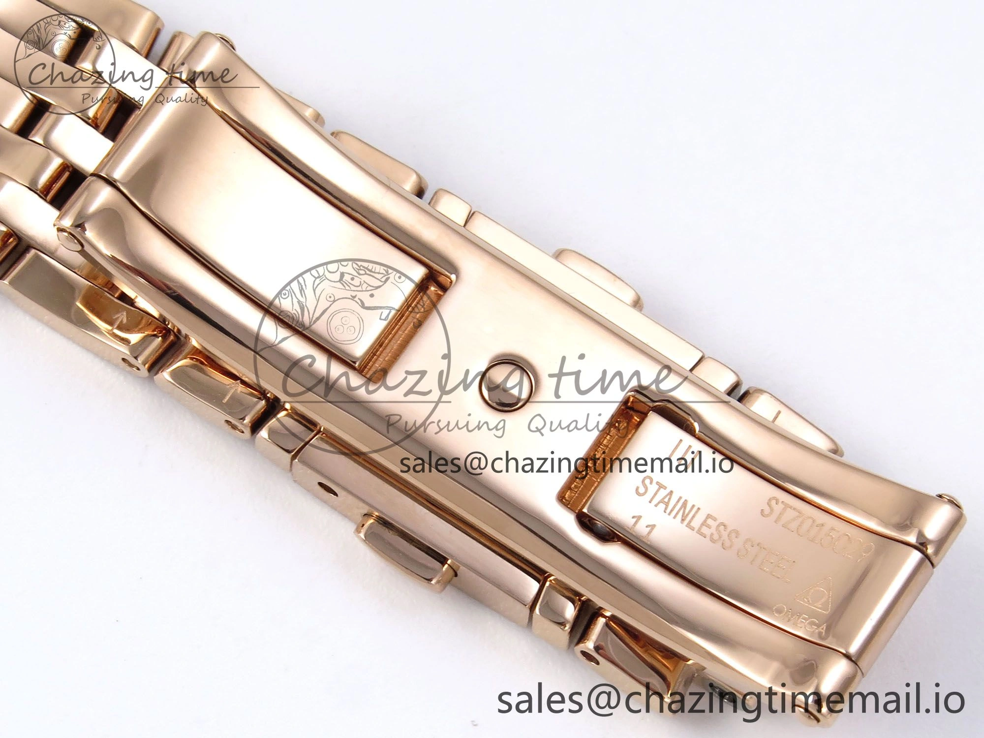 De Ville Prestige Ladies RG VSF 1:1 Best Edition Brown Diamonds Dial on RG Bracelet A8800
